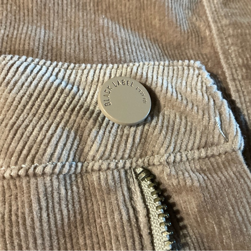 C’EST Toi Black Label Tan Corduroy Skirt High Waist Fall Neutral Stretch NWT L - Picture 4 of 8